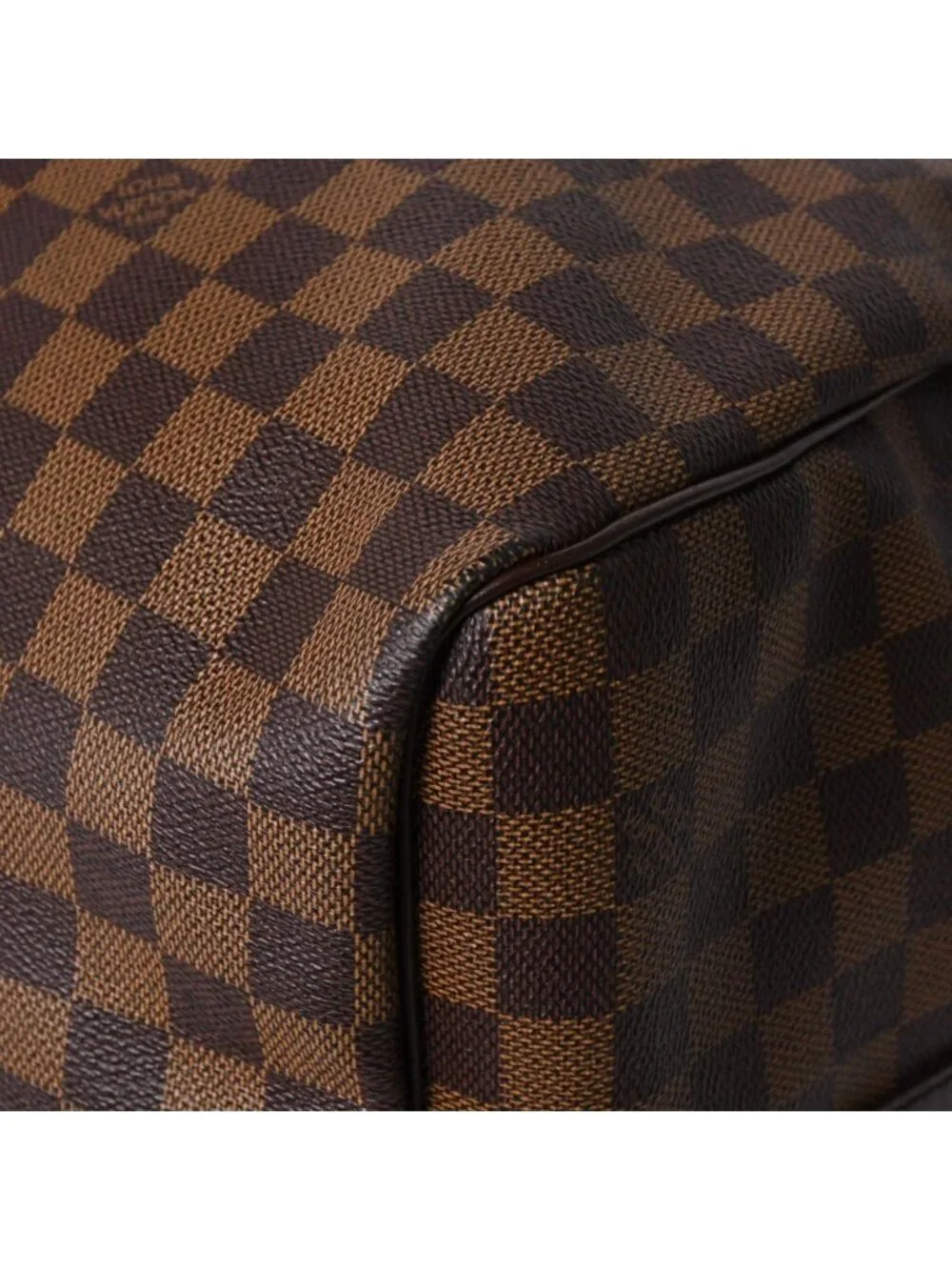 Louis Vuitton Keepall Bandouliere 55 Boston Bag Damier Ebene Brown Gold